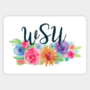 Floral WSU Magnet